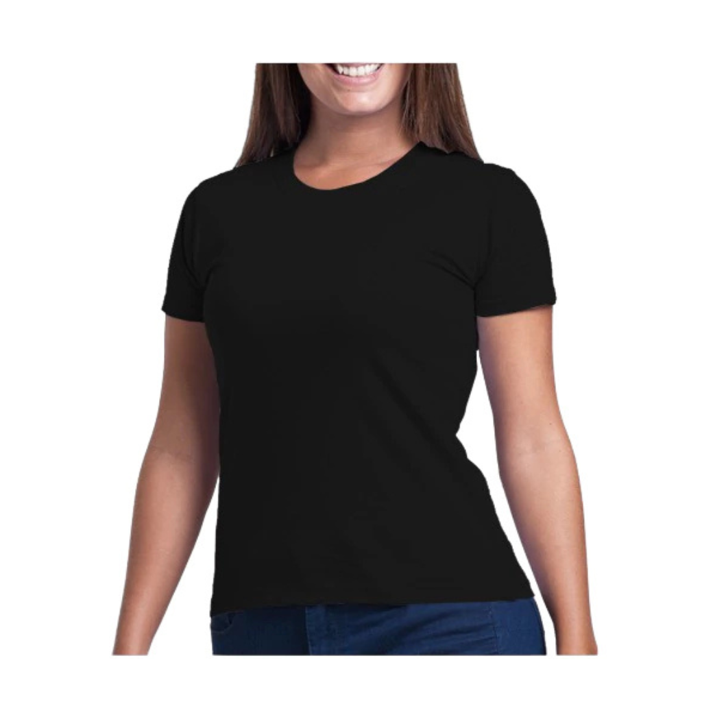 Remera Femenina Negro Baby Look básica