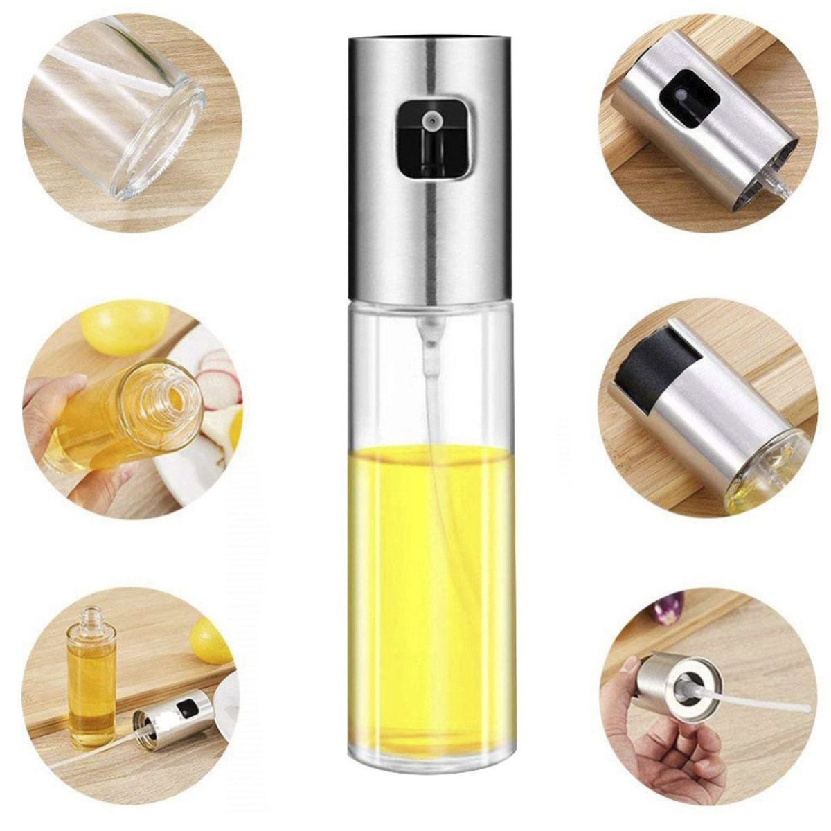 Spray pulverizador para aceite y vinagre de vidrio 100 ml
