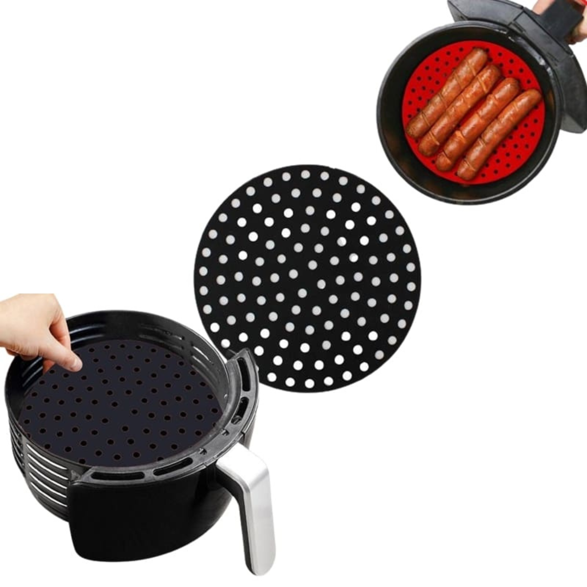 Tapete Protectora de Silicona Redonda para Air Fryer
