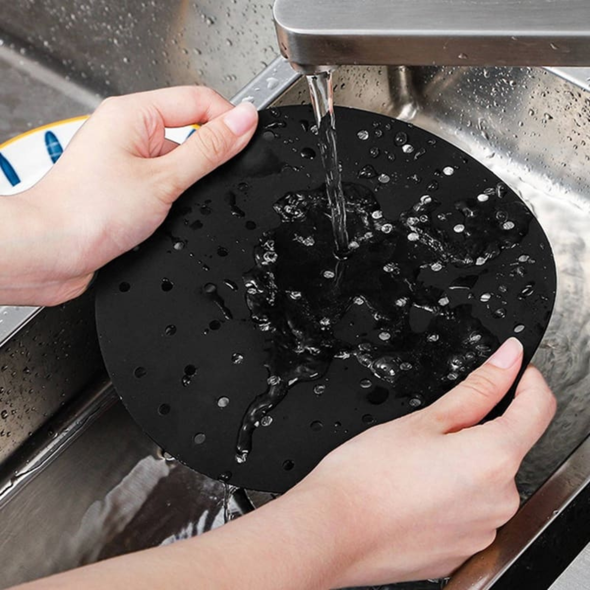 Tapete Protectora de Silicona Redonda para Air Fryer