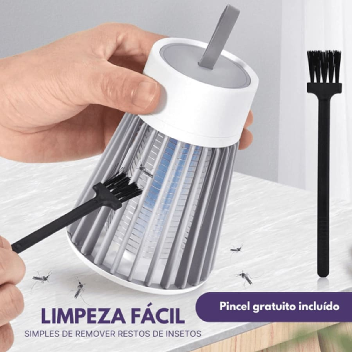 Repelente Electrónico Trampa Mata Mosquitos y Moscas Portátil