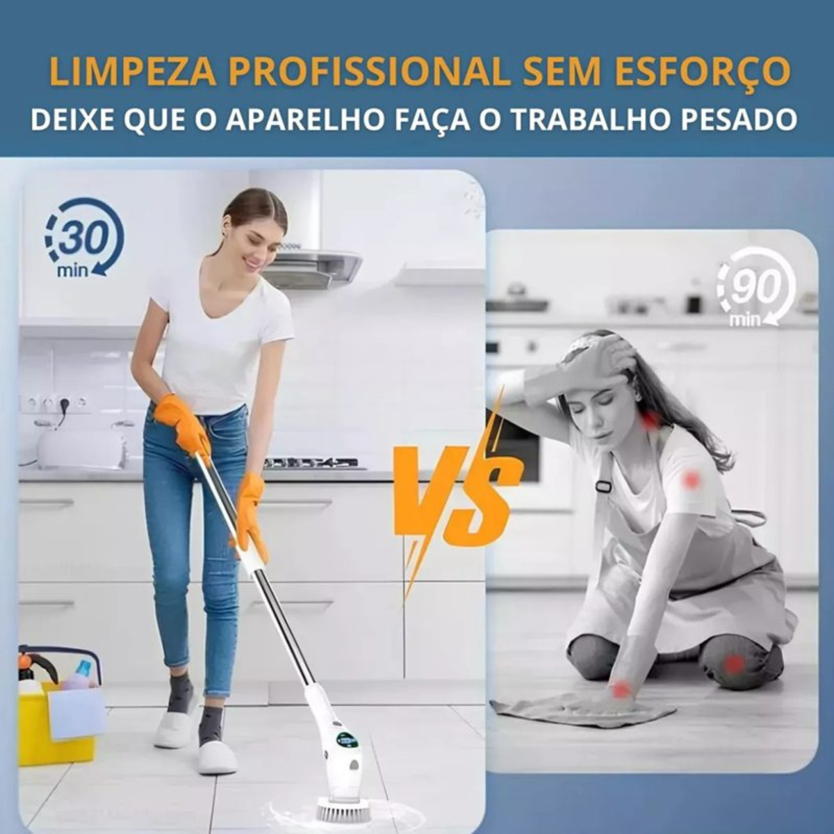 Cepillo de Limpieza Eléctrico 360º MOP Multiuso 9 en 1 Recargable