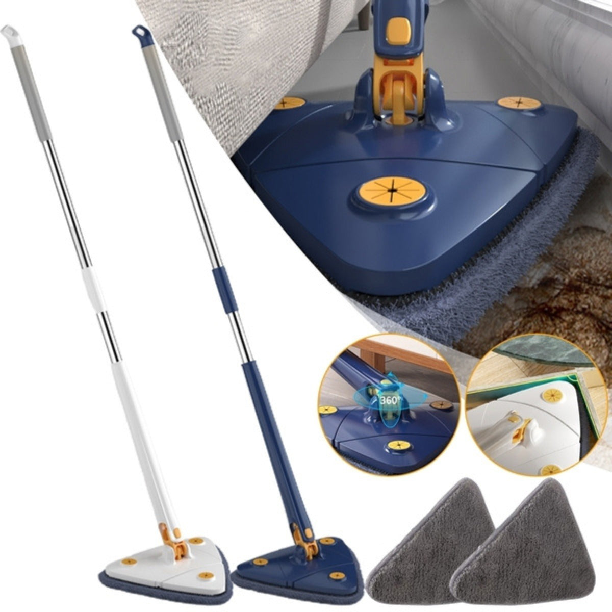MOP TRAINGULAR LIMPIA FACIL 360º