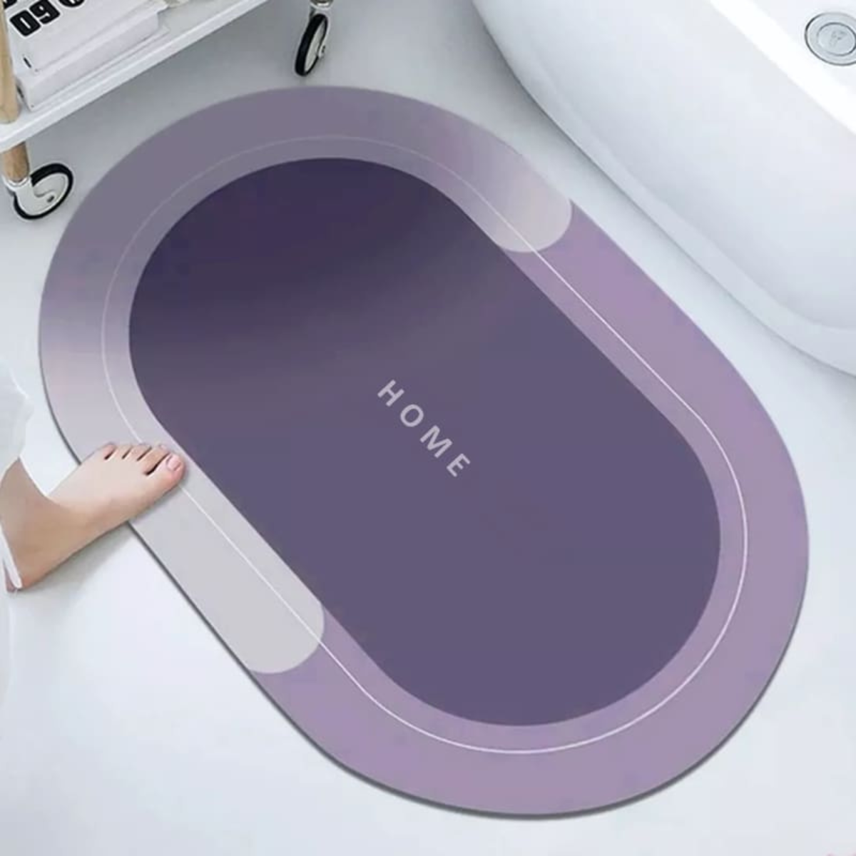 Alfombra Mágica Oval Antideslizante Súper Absorbente