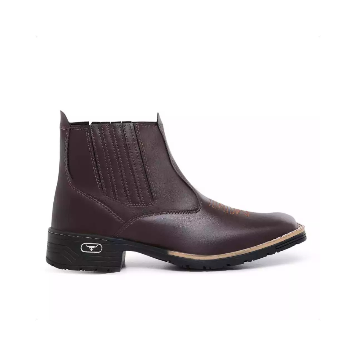 Botin/Bota Country para Hombre de Cuero Sintético Marrón