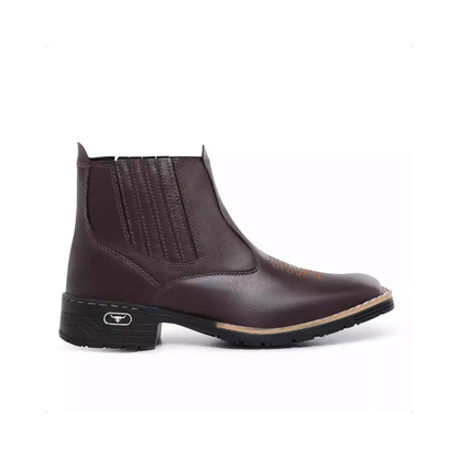Botin/Bota Country para Hombre de Cuero Sintético Marrón