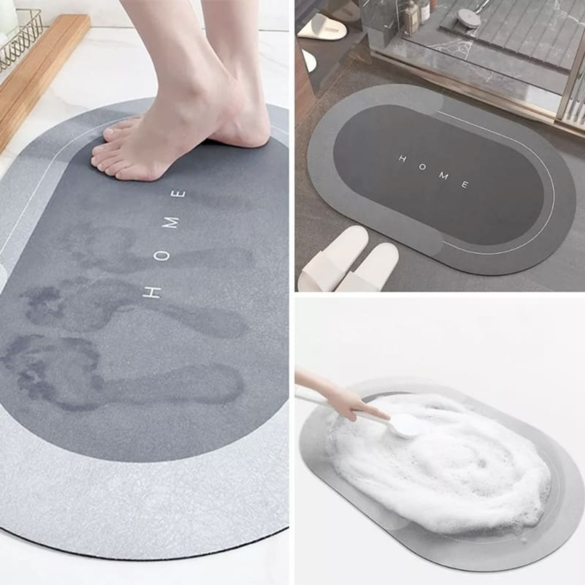 Alfombra Mágica Oval Antideslizante Súper Absorbente