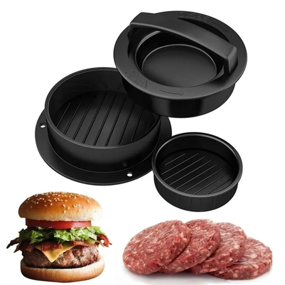 Molde para Hamburguesas Rellenas 3 en 1