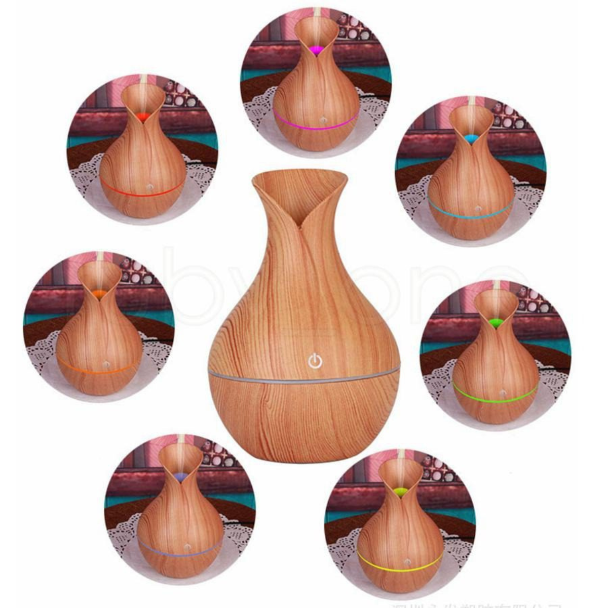 Humidificador Ultrasónico USB Tipo Madera Difusor